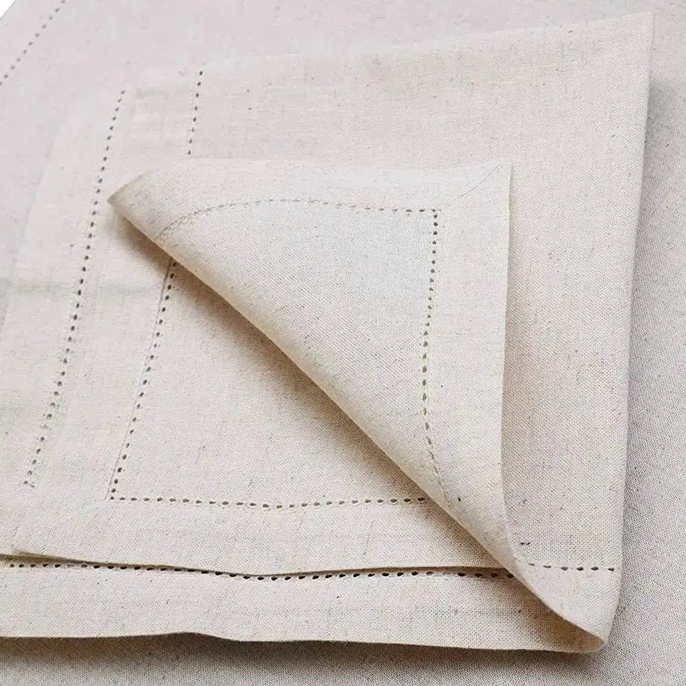 6 Pieces Linen napkins White Table Napkin Cotton Linen Fabric