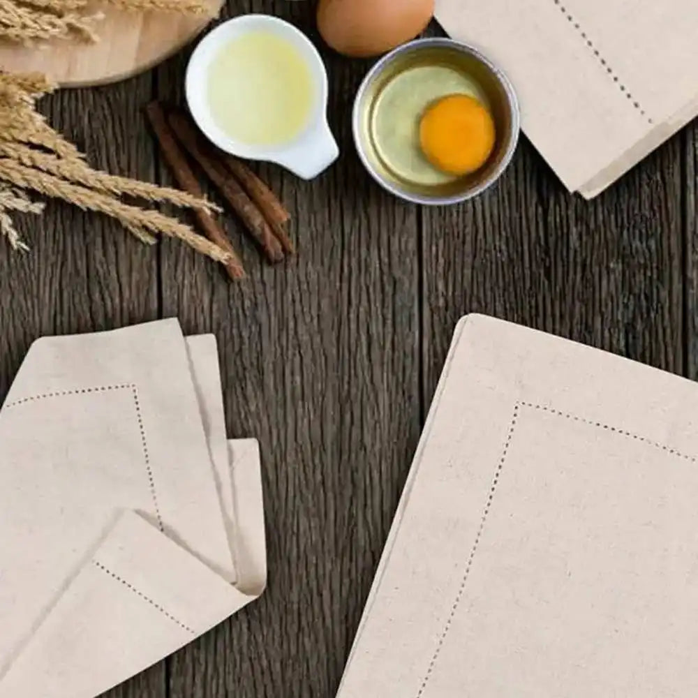 6 Pieces Linen napkins White Table Napkin Cotton Linen Fabric