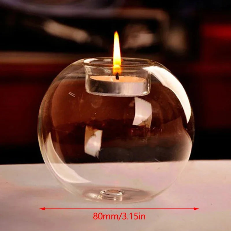 European Glass Tealight Candle Holder
