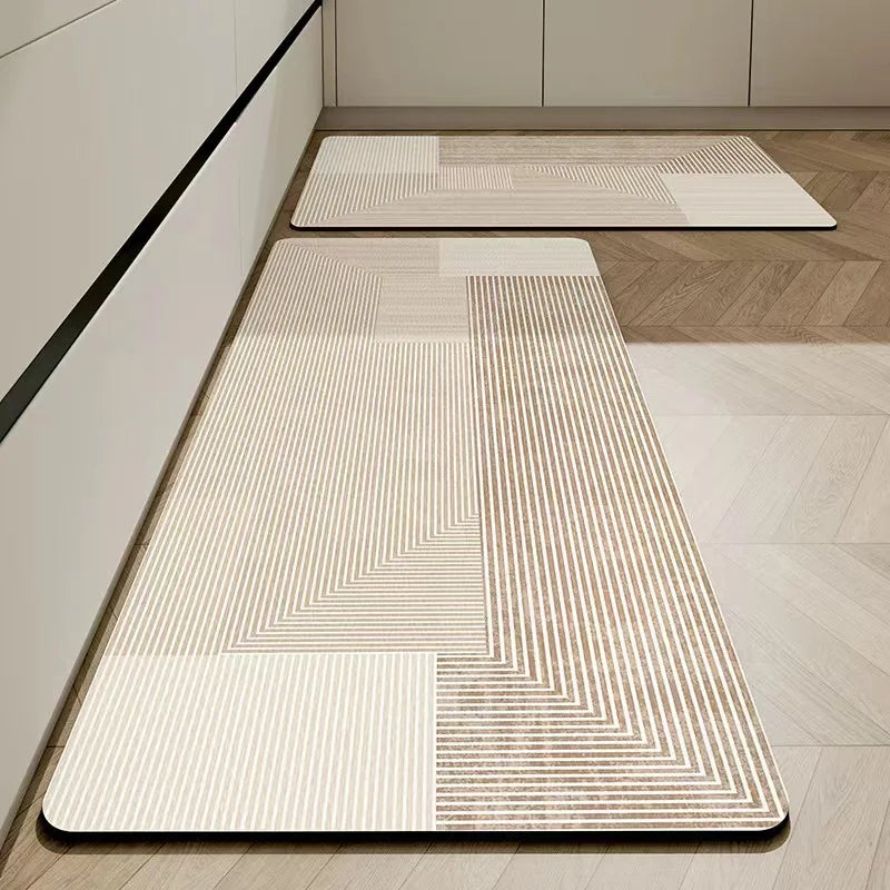 VIKAMA Kitchen Floor Mats Diatomaceous Earth Carpet Non-slip Wipable Extension Strip Dirt-resistant Absorbent Foot Mats