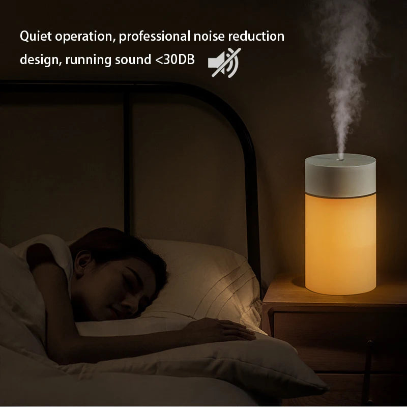Portable USB Ultrasonic Air Humidifier with LED Ambient Light