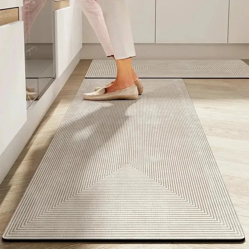 VIKAMA Kitchen Floor Mats Diatomaceous Earth Carpet Non-slip Wipable Extension Strip Dirt-resistant Absorbent Foot Mats