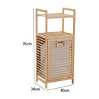 【Lifeideas】Bathroom Laundry Basket 3/4 Tier Wooden Storage Rack Household Moisture-proof Bamboo