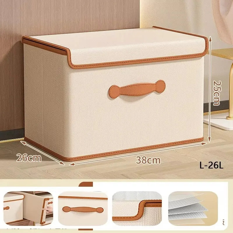 Clothes Storage Box With Lid For Household Use Wardrobe Underwear Storage Box Organizing Boxed Clothes Blankets Storage Basket