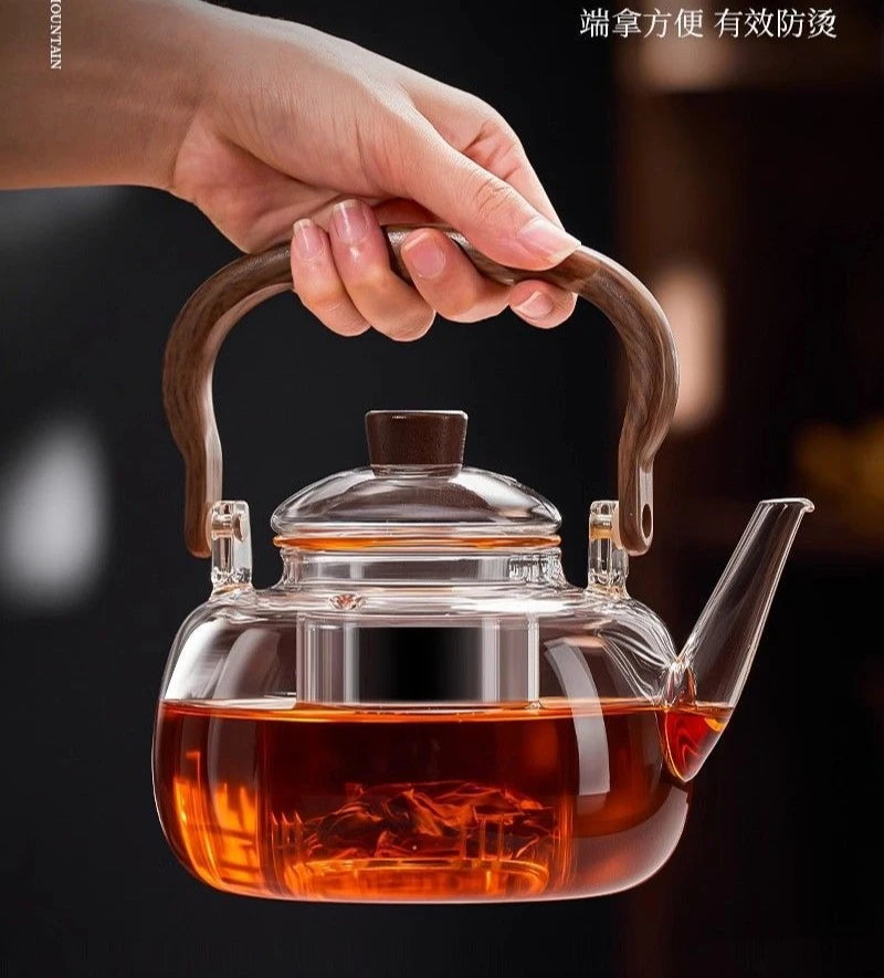 Glass Kettle Household Tea Set Small Steaming Teapot Electric Clay Stove Set