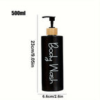 3PCS Bathroom Soap Dispenser Reusable Hand Pump Dispenser Bottle Bathroom Shower Gel Shampoo Refillable Bottle Container