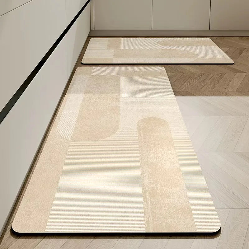 VIKAMA Kitchen Floor Mats Diatomaceous Earth Carpet Non-slip Wipable Extension Strip Dirt-resistant Absorbent Foot Mats