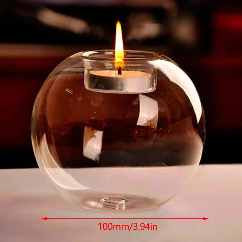 European Glass Tealight Candle Holder
