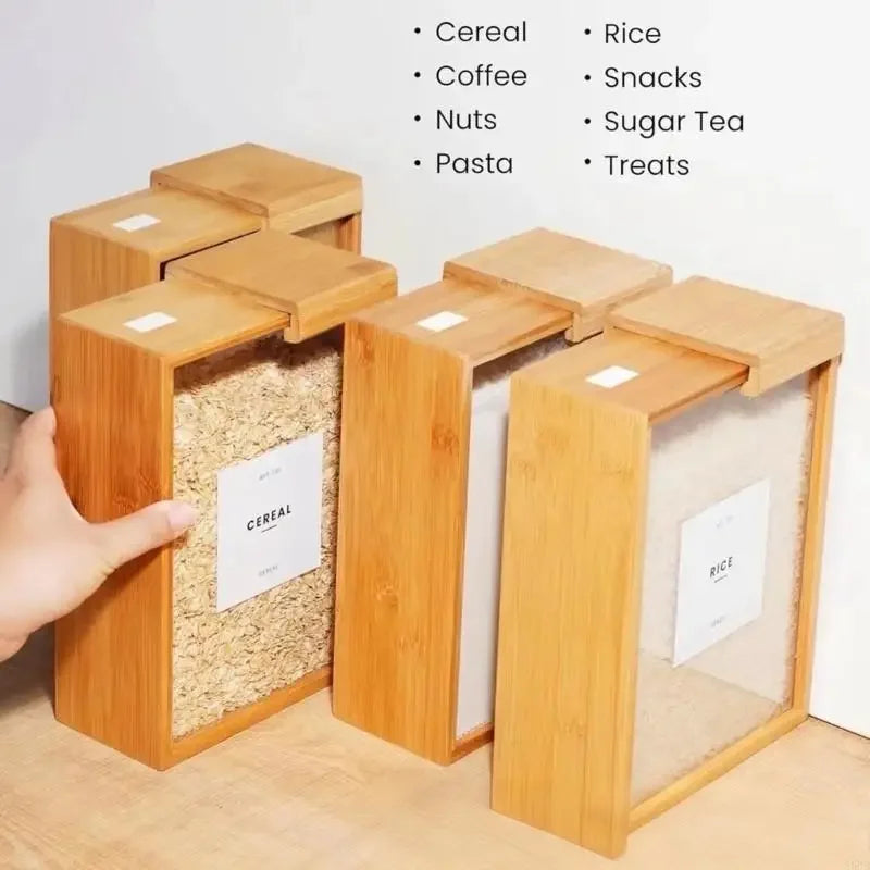 Bamboo Kitchen Cereal & Grain Container