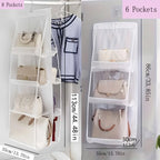 1 PC Saving Bag Organizer, Multi-Layer Hanging Handbag, Wardrobe, Wallet Organizer, Bag Storage Rack