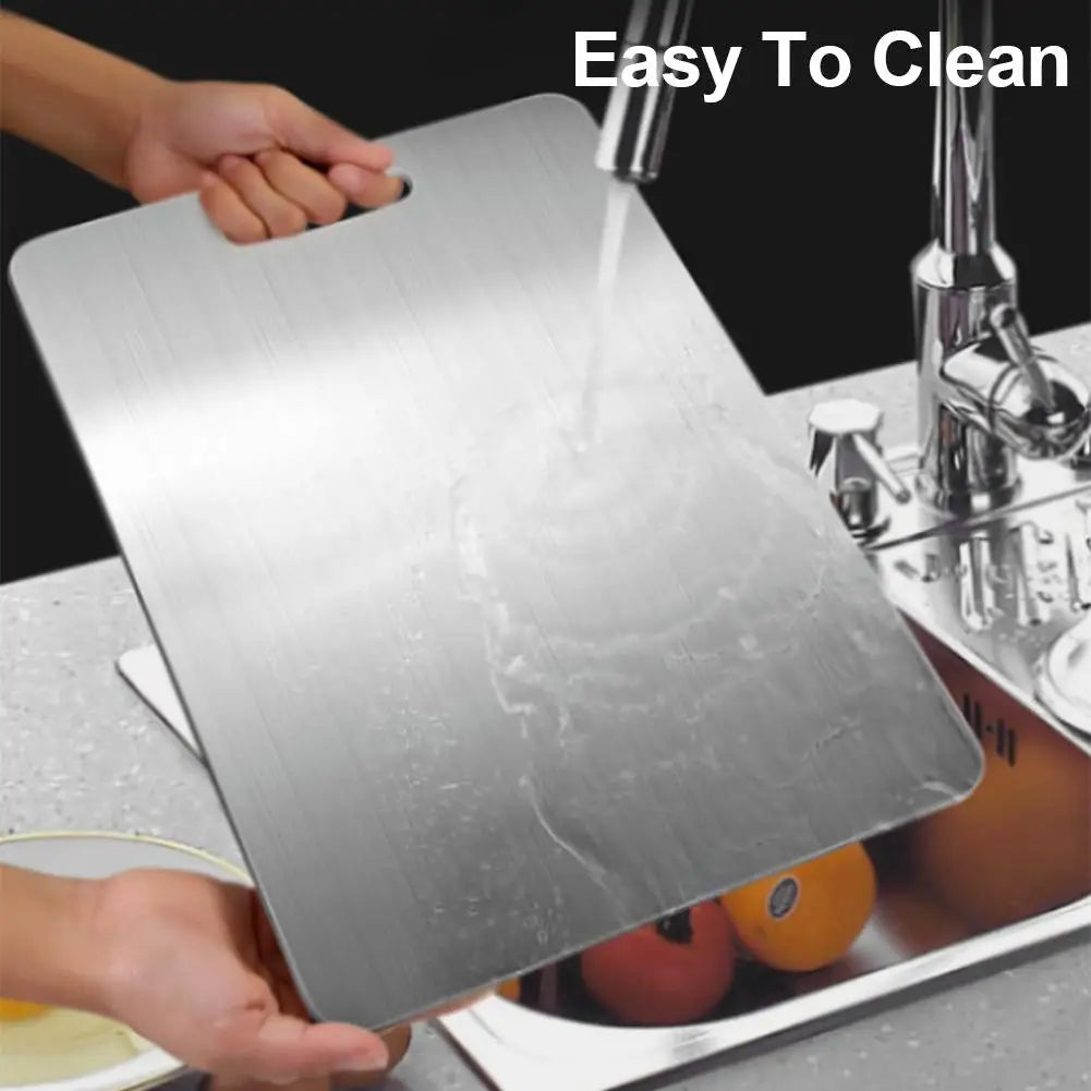 Premium Double-Sided Stainless Steel Cutting Board
