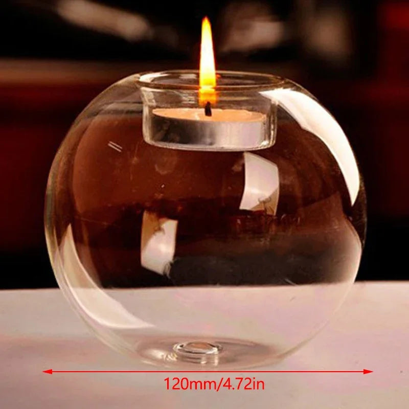 European Glass Tealight Candle Holder