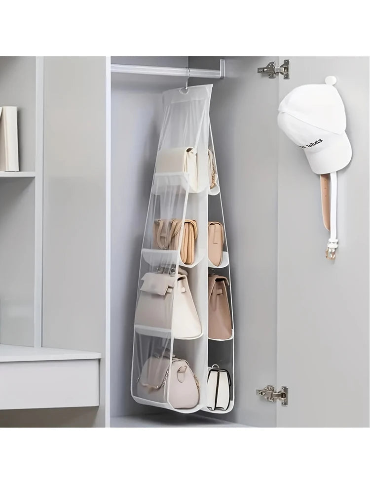 1 PC Saving Bag Organizer, Multi-Layer Hanging Handbag, Wardrobe, Wallet Organizer, Bag Storage Rack