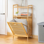 【Lifeideas】Bathroom Laundry Basket 3/4 Tier Wooden Storage Rack Household Moisture-proof Bamboo