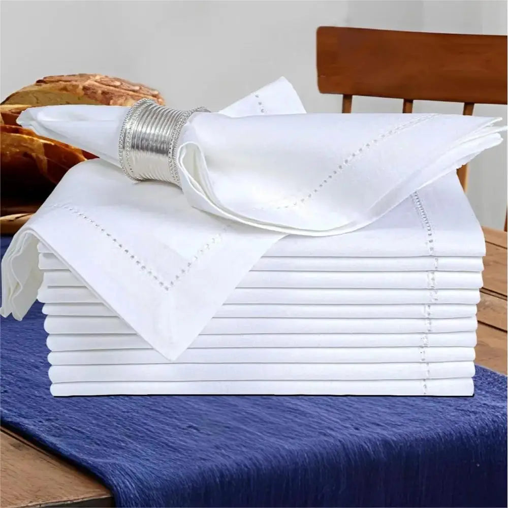6 Pieces Linen napkins White Table Napkin Cotton Linen Fabric