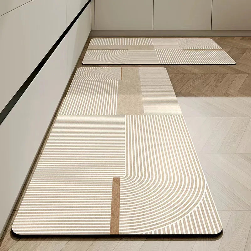 VIKAMA Kitchen Floor Mats Diatomaceous Earth Carpet Non-slip Wipable Extension Strip Dirt-resistant Absorbent Foot Mats