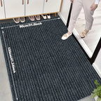 1pcs Double Stripe Non-Slip Doormat for Entryway - Heavy Duty Dirt Resistant Rug Indoor Outdoor Carpet for Home/Office